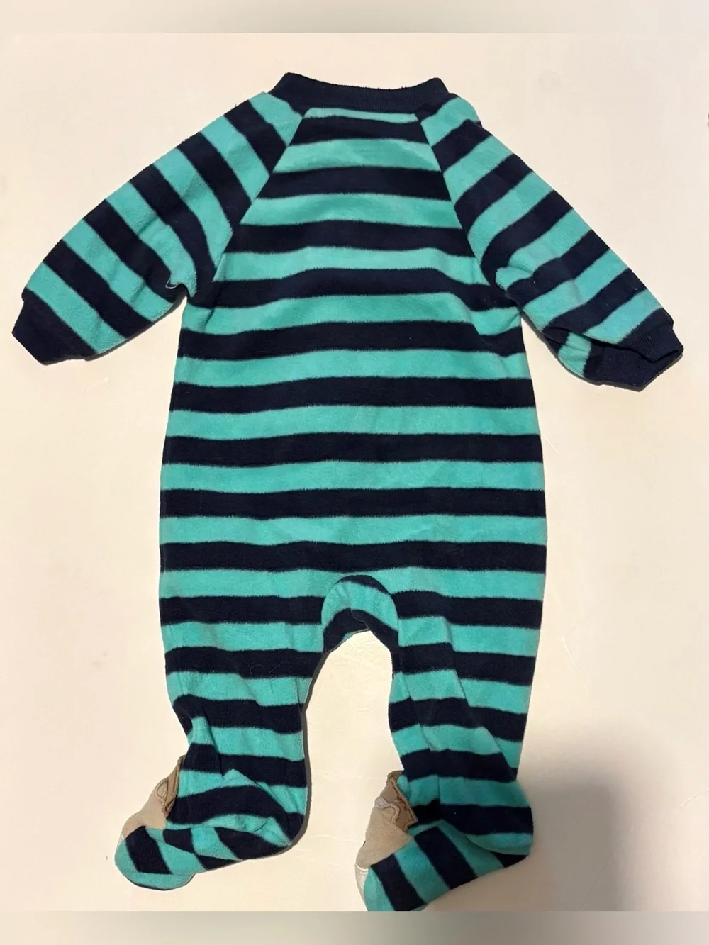 Newborn Footie striped  lion blanket pajamas onesie sleepwear baby